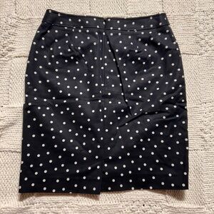 Halogen Black and White Polka Dot Mini Skirt